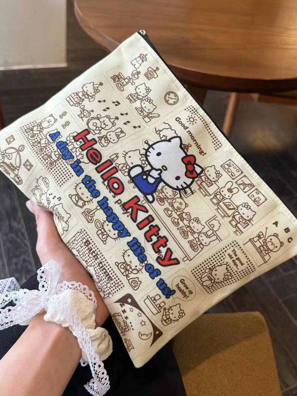 Sanrio Hello Kitty Shoulder Bag Cute Cartoon KT Cat Handbag Girls Backpack Schoolbag Holiday Gifts