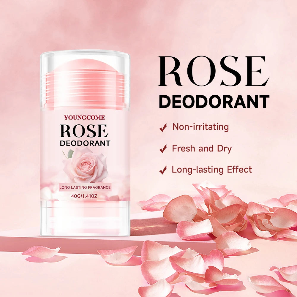 Pink Rose Essentials Deodorant Stick Long Lasting Fragrance Fragrance Oil Deodorant Cream Dating Aroma Perfume Cooling armpit