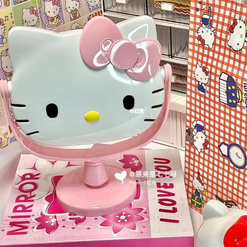 Hello Kitty My melody Fashion Dressing Table Bedroom Mirror Desktop Cosmetic Mirror Home Creative Dormitory Gift Wholesale
