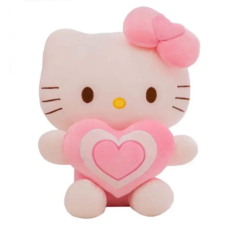 Newest Hello Kitty Cat Plush Dolls Stuffed Animal Toy Cartoon Cute Pink Heart Kitten Pillow Kids Brithday Christmas Gifts