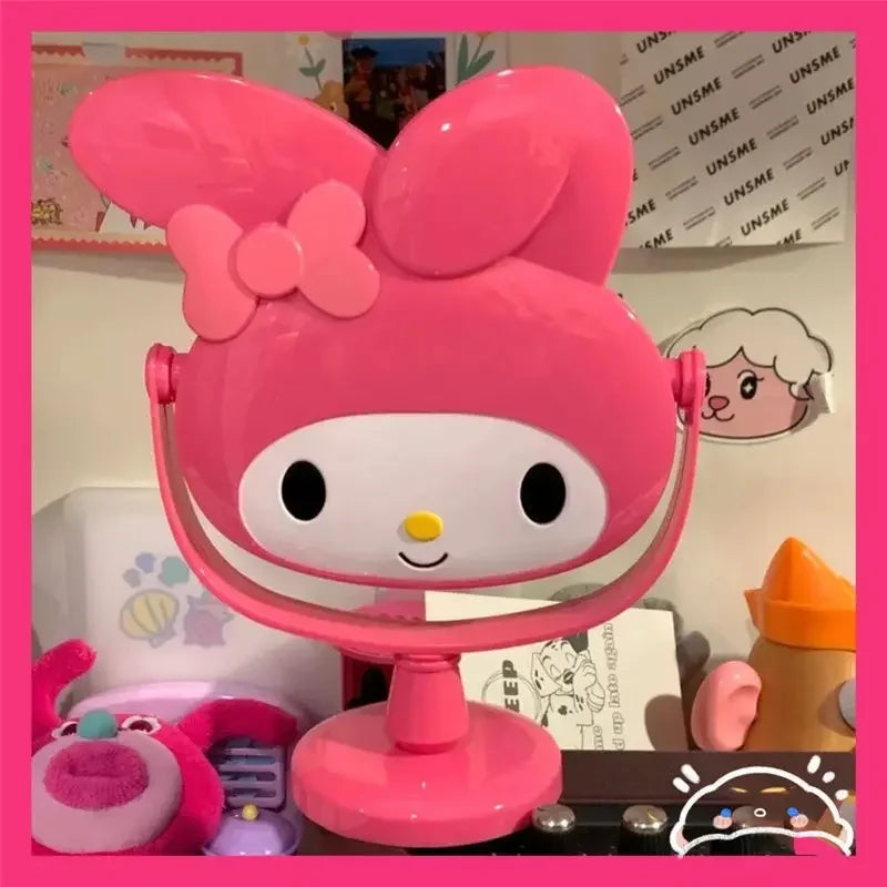 Hello Kitty My melody Fashion Dressing Table Bedroom Mirror Desktop Cosmetic Mirror Home Creative Dormitory Gift Wholesale