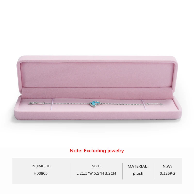 Oirlv Velvet Ring Box Pink Earring Jewelry Box Necklace Bracelet Storage Case Jewelry Gift Box for Wedding Jewelry Organizer Box