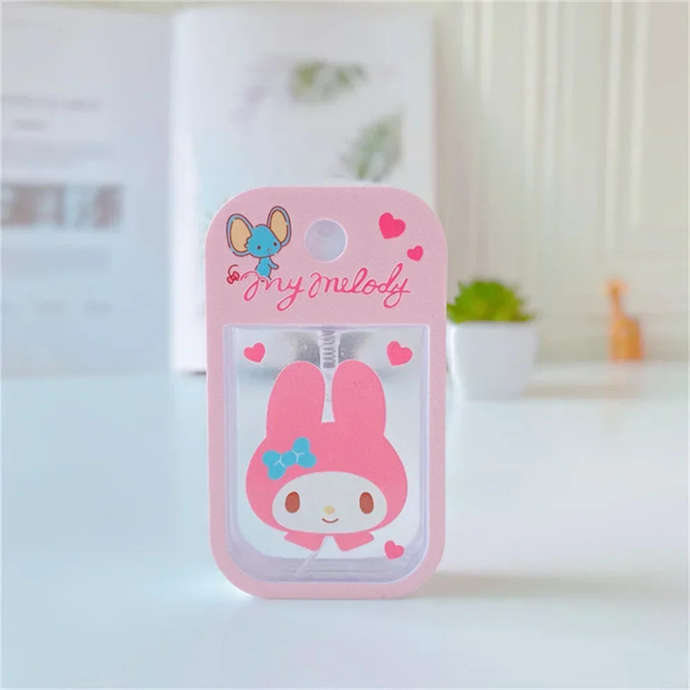 New Hello Kitty Kuromi Anime 50ML Filling Bottle Cartoon Alcohol Press Bottled Travel Portable Perfume Spray Refillable Bottles