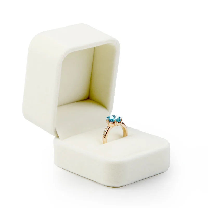 Oirlv Velvet Ring Box Pink Earring Jewelry Box Necklace Bracelet Storage Case Jewelry Gift Box for Wedding Jewelry Organizer Box