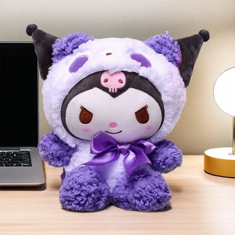 25CM Kawaii Sanrio Plush Hello Kitty Cinnamonroll Kuromi Pochacco Stuffed Plush Doll Cartoon Cute Toys Children Birthday Gifts