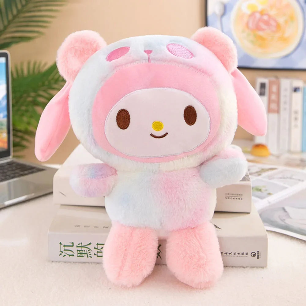 25CM Kawaii Sanrio Plush Hello Kitty Cinnamonroll Kuromi Pochacco Stuffed Plush Doll Cartoon Cute Toys Children Birthday Gifts