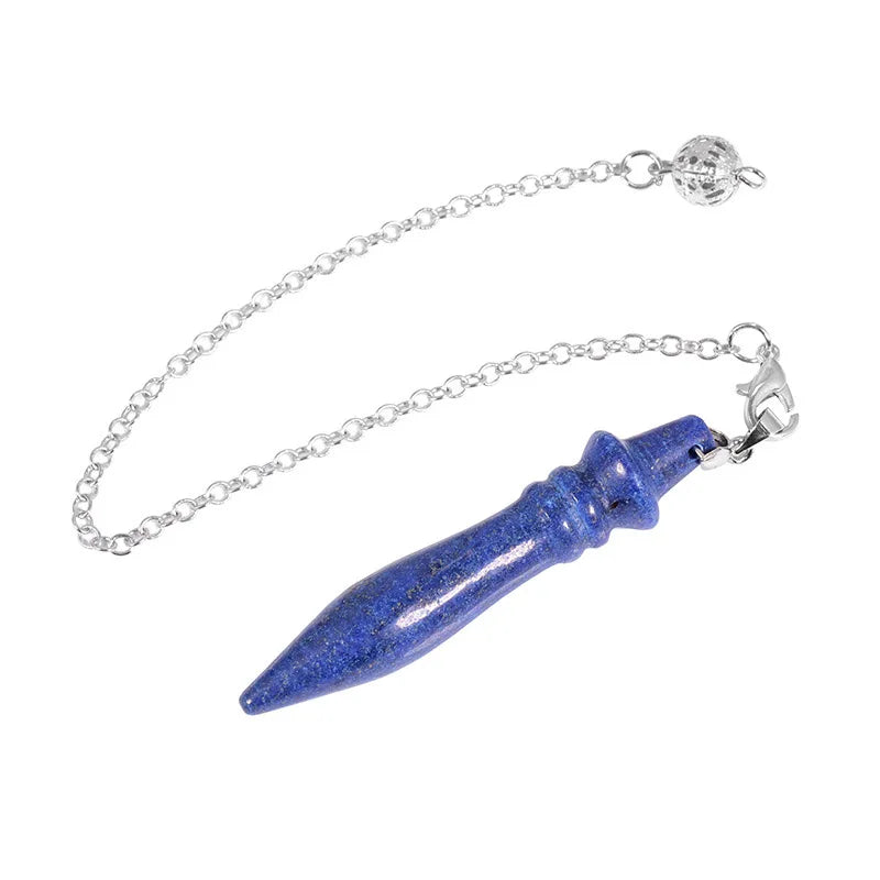 Egyptian Healing Crystal Pendulums for Dowsing Divination Natural Stone Pendant Amethyst Pink Quartz Spirituel Pendulos X212