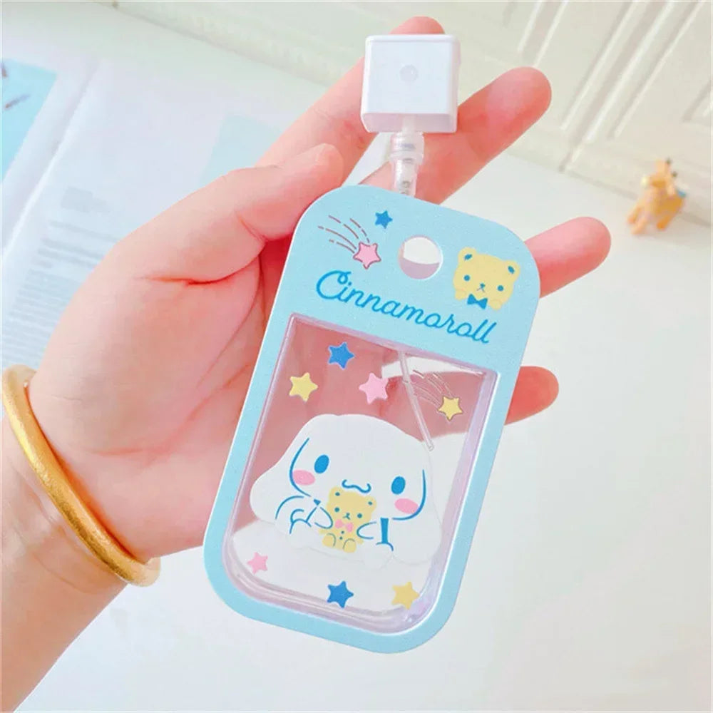 New Hello Kitty Kuromi Anime 50ML Filling Bottle Cartoon Alcohol Press Bottled Travel Portable Perfume Spray Refillable Bottles