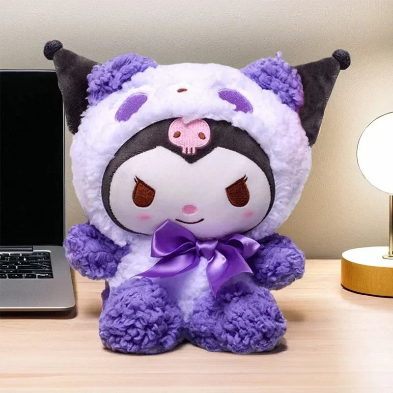 25CM Kawaii Sanrio Plush Hello Kitty Cinnamonroll Kuromi Pochacco Stuffed Plush Doll Cartoon Cute Toys Children Birthday Gifts