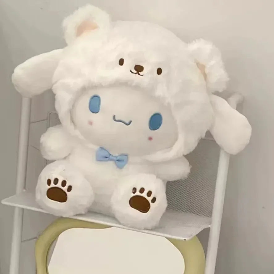 25CM Kawaii Sanrio Plush Hello Kitty Cinnamonroll Kuromi Pochacco Stuffed Plush Doll Cartoon Cute Toys Children Birthday Gifts