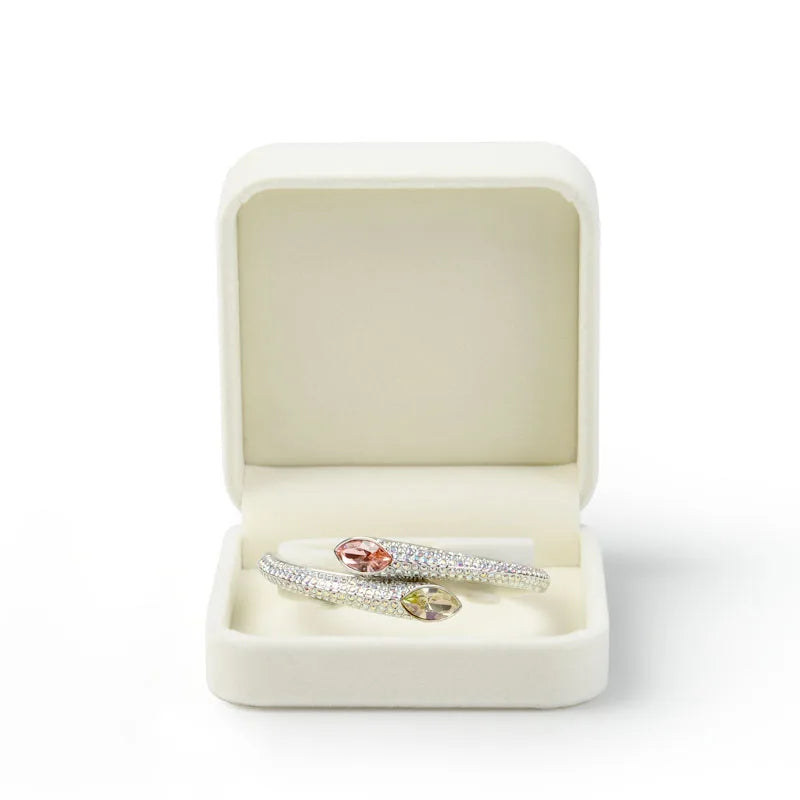 Oirlv Velvet Ring Box Pink Earring Jewelry Box Necklace Bracelet Storage Case Jewelry Gift Box for Wedding Jewelry Organizer Box