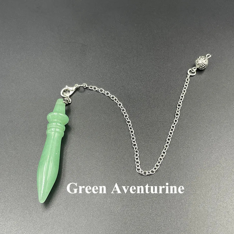 Egyptian Healing Crystal Pendulums for Dowsing Divination Natural Stone Pendant Amethyst Pink Quartz Spirituel Pendulos X212