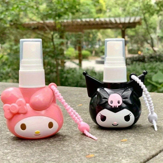 Cartoon Head Kawaii Spray Bottle Refillable Cosmetic Sprayer Travel-Sized Plastic Perfume Skincare Makeup Essentials Durable
