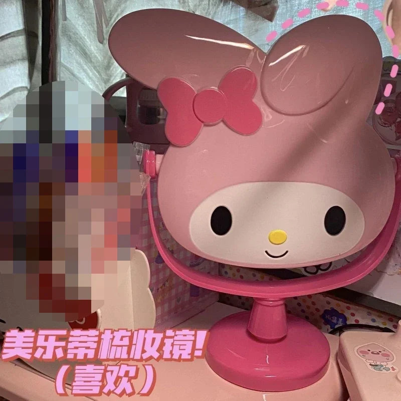 Hello Kitty My melody Fashion Dressing Table Bedroom Mirror Desktop Cosmetic Mirror Home Creative Dormitory Gift Wholesale
