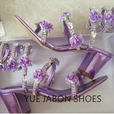 Pink Summer Luxurious gladiator sandals women Flat Sandals Snake Punk Rhinestone Flat Heel Women Sandals Wedding Party shoes