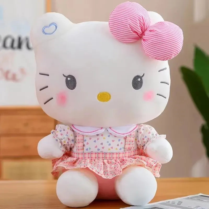 25CM Kawaii Sanrio Plush Hello Kitty Cinnamonroll Kuromi Pochacco Stuffed Plush Doll Cartoon Cute Toys Children Birthday Gifts