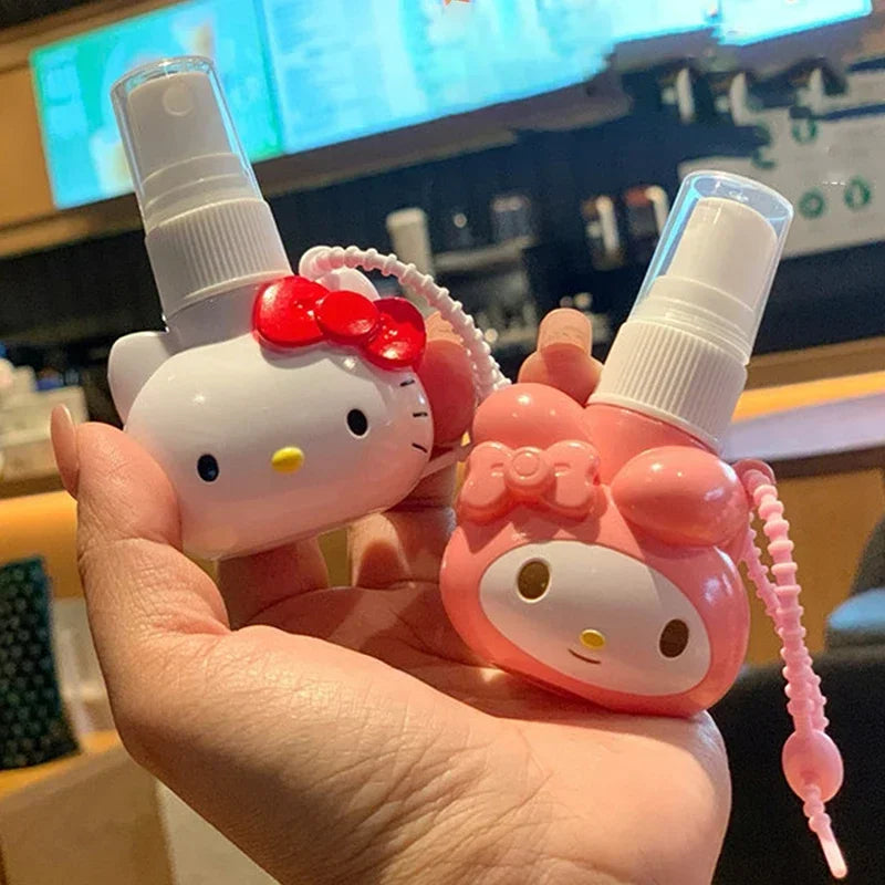50ml Kawaii Anime Sanrio Spray Bottle Kuromi Cinnamoroll My Melody Student Travel Portable Cosmetics Perfume Alcohol Press Bottl