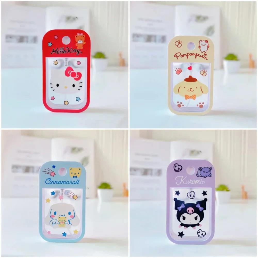 New Hello Kitty Kuromi Anime 50ML Filling Bottle Cartoon Alcohol Press Bottled Travel Portable Perfume Spray Refillable Bottles